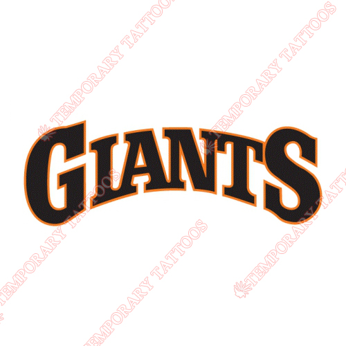 San Francisco Giants Customize Temporary Tattoos Stickers NO.1895